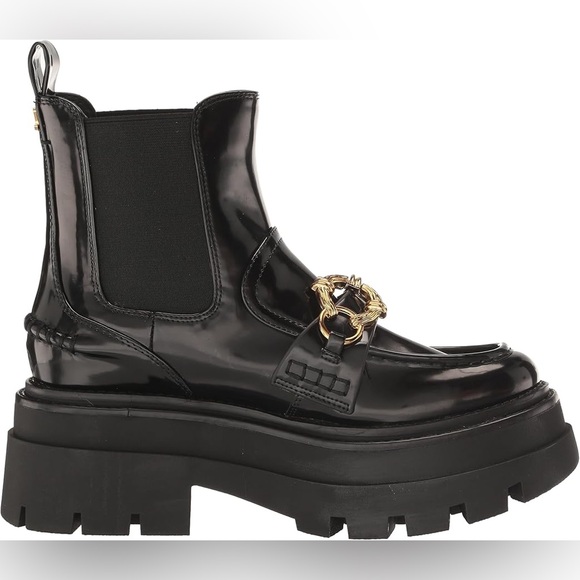 Circus NY by Sam Edelman Brooks Chelsea Chunky Heel Platform Black Boots Size 10 - Picture 3 of 12